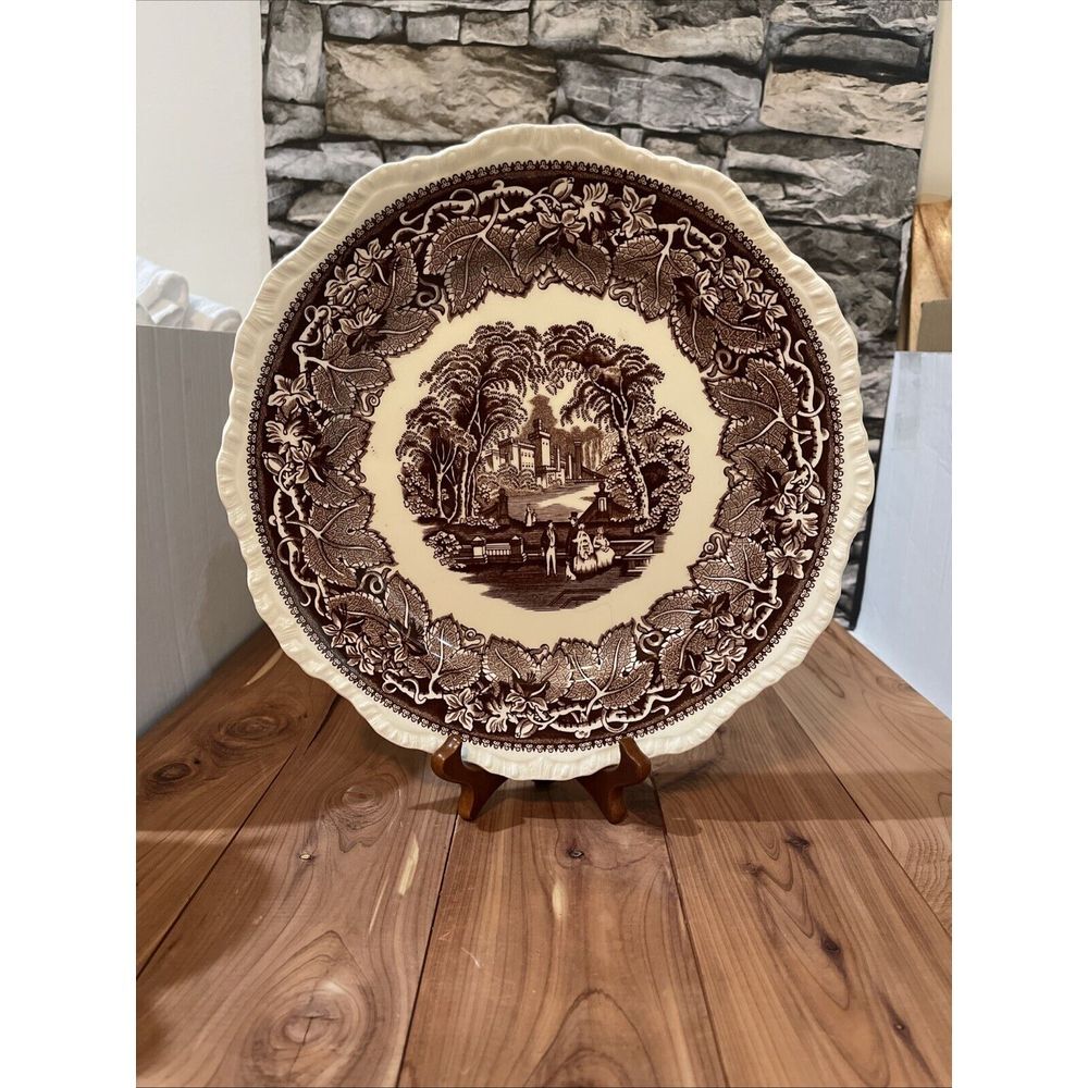 Vintage Masons England Vista Brown No Trim Bread And Butter Plate Crazing